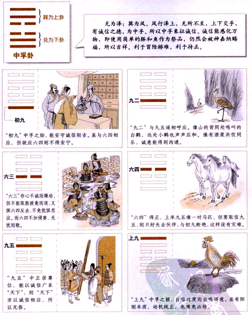 【自学易经之61卦】中孚卦：诚信之德，促进和谐