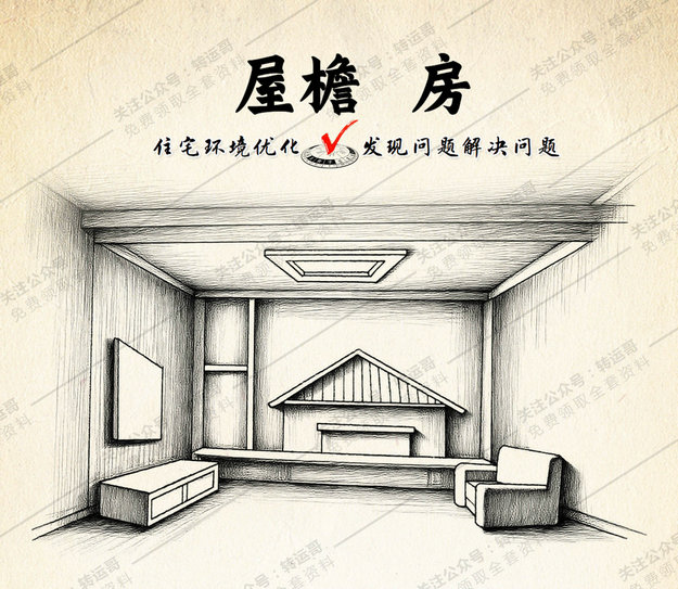 飞檐煞：三角屋檐冲房